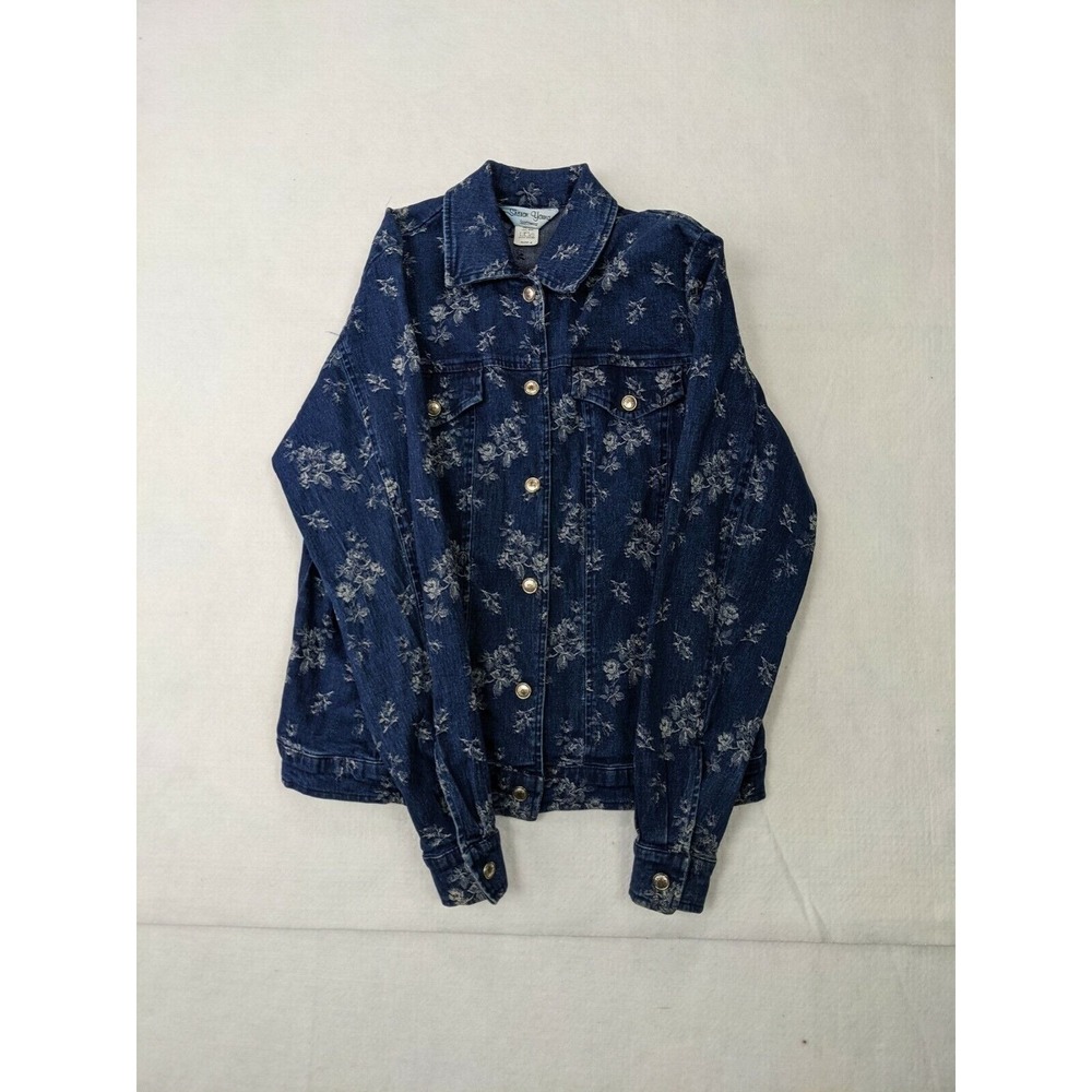 Sharon‎ Young Sportswear Denim Jacket Size 6 Cotton Blend USA Blue